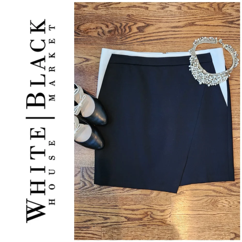 Colorblock Wrap Miniskirt - Picture 1 of 5